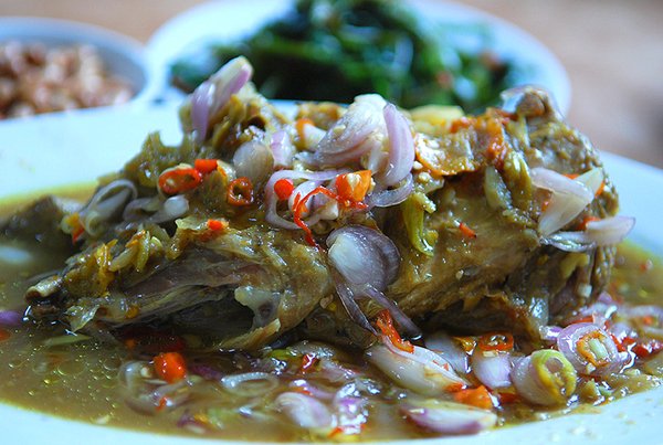 Ayam betutu, spicy chicken special culinary from Bali